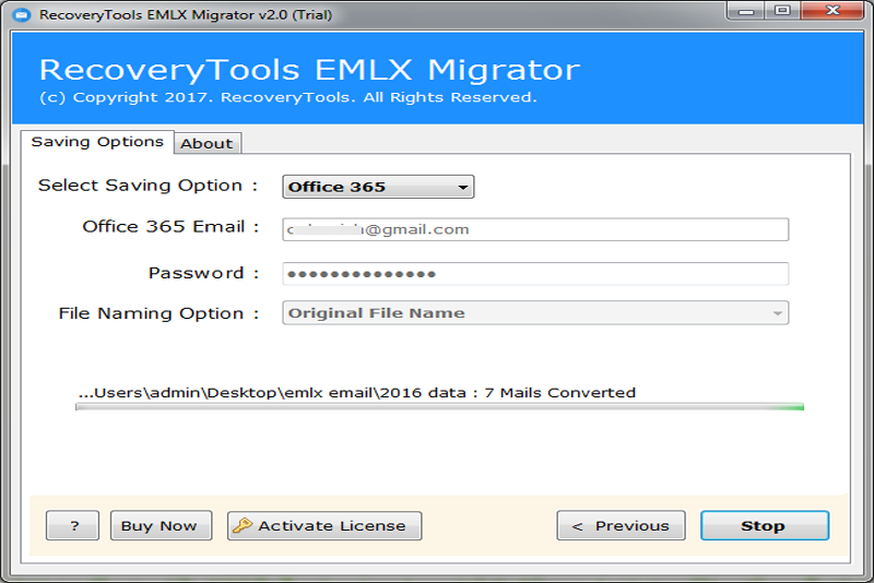 emlx to owa conversion Procedure is running 